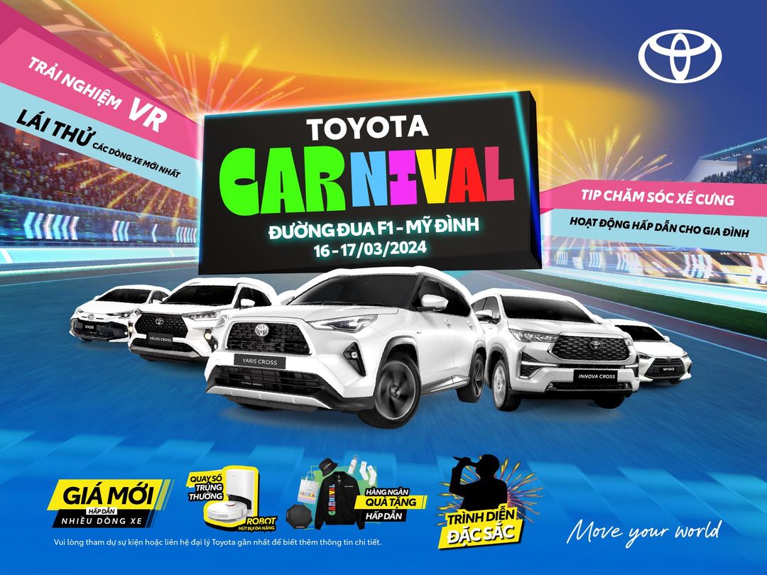 Toyota Carnival - Sự kiện lái thử và trải nghiệm các dòng xe Toyota mới nhất tại đường đua F1 - Hà Nội