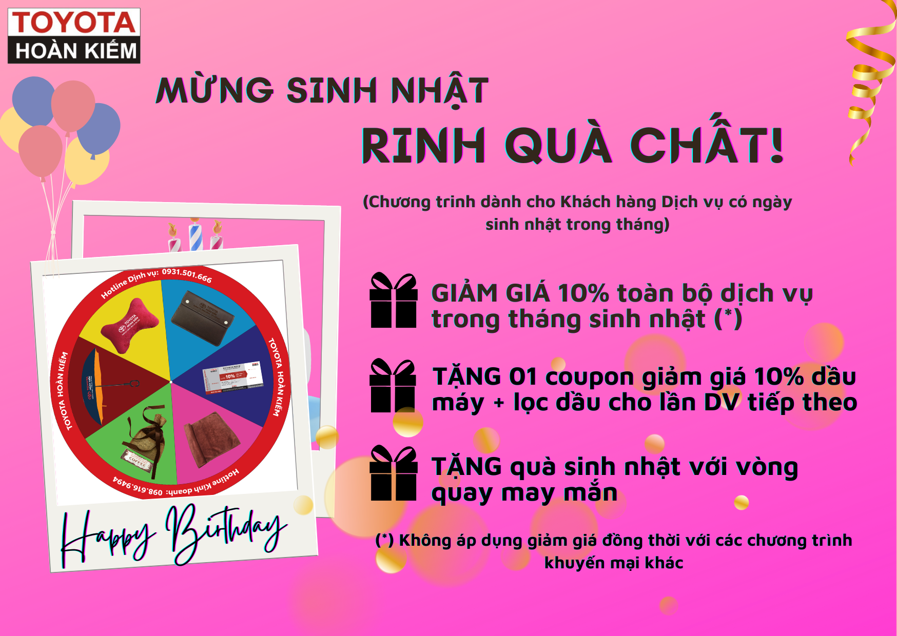 MỪNG SINH NHẬT - RINH QUÀ CHẤT 